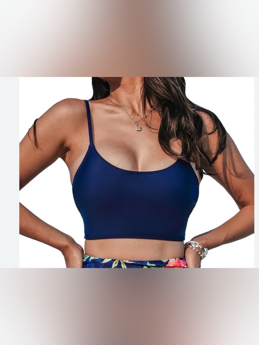 Cupshe • NWT Navy Blue Bikini Top